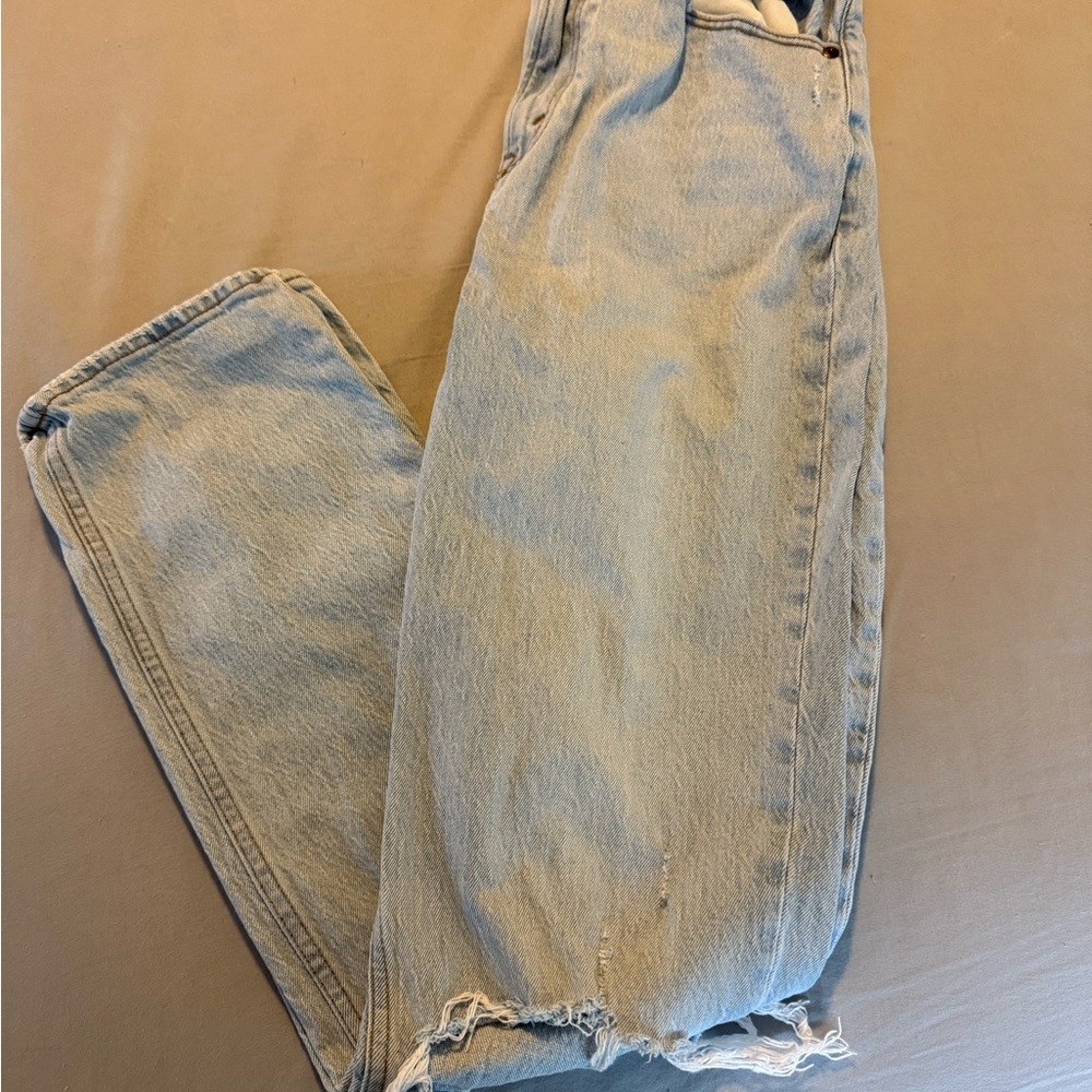 Abercrombie & Fitch Light Blue Ultra High Rise Jeans Extra Long